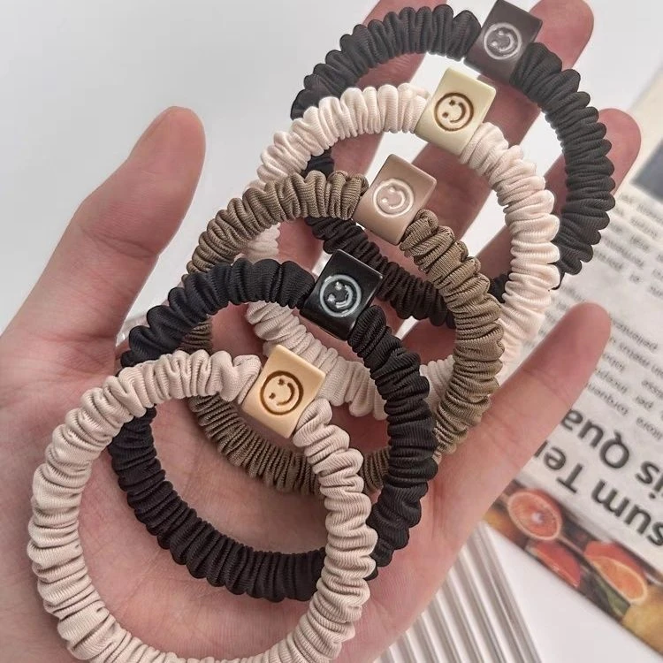 经典新款可爱小肠笑脸头绳小橡皮筋发圈女扎头发绳头饰高马尾专用