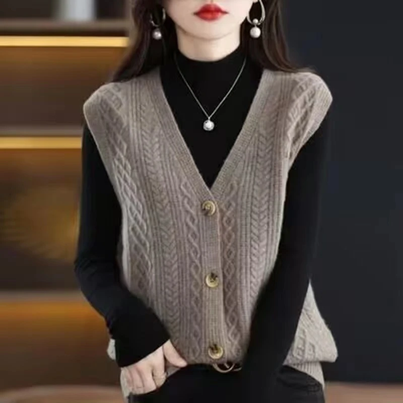 清仓捡漏~专柜撤回外贸女装秋季针织开衫马甲女毛衣背心上衣外套