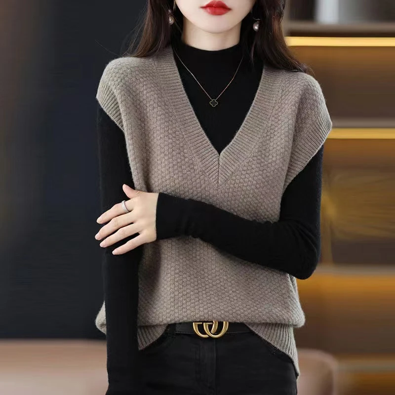 清仓捡漏~专柜撤回外贸女装洋气马甲秋季气质百搭毛衣背心针织衫