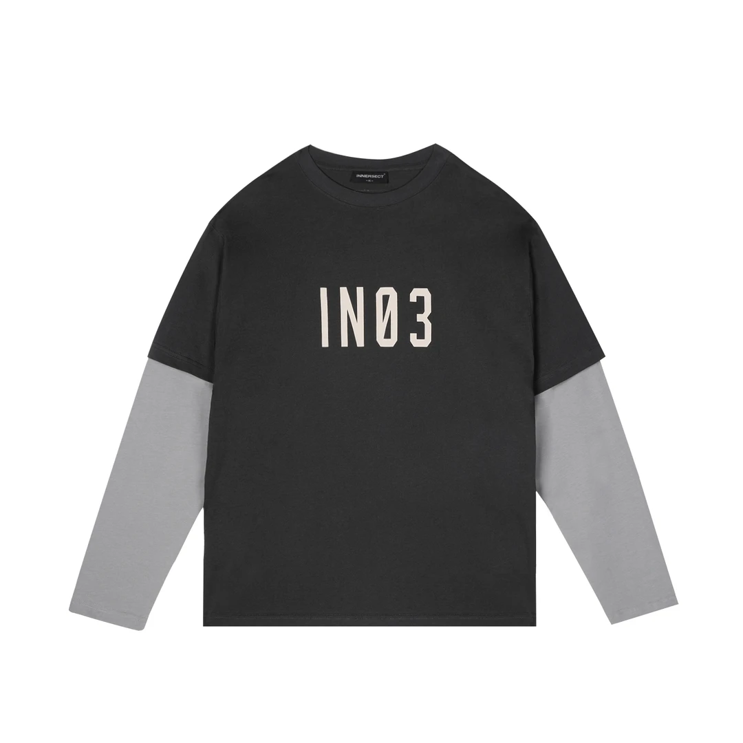 INNERSECT 宽松圆领纯棉长袖T恤 INN24FWTTE116