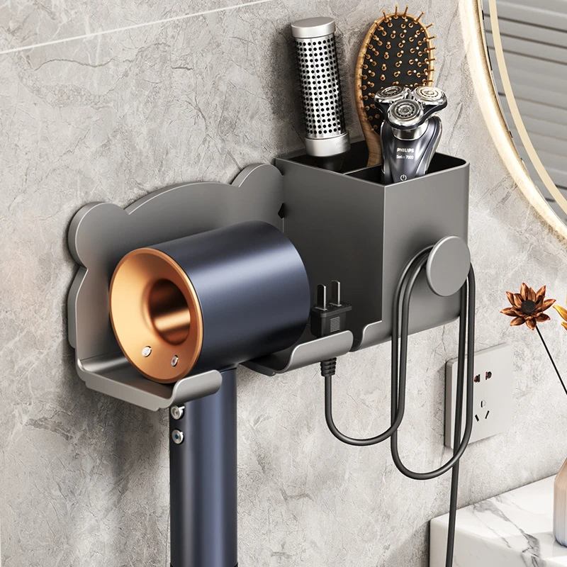 吹风机置物架免打孔家用卫生间浴室壁挂吹风机吹风筒收纳放置家用