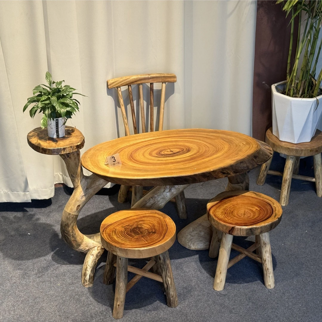 香樟木花架实木茶桌茶茶台四件套茶桌茶台一整套客厅