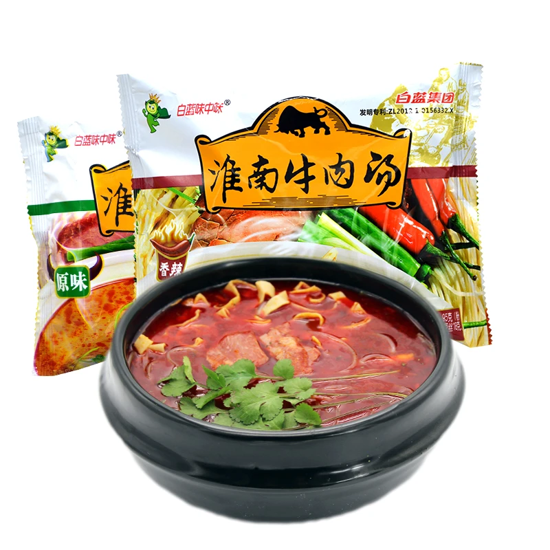 安徽淮南特产白蓝牛肉汤红薯粉丝汤速食小吃95g*10袋口味任选包邮