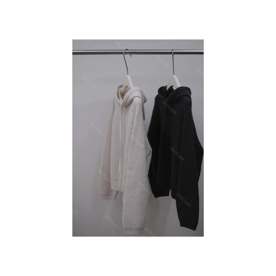 Dedicate献给原创女装/休闲连帽针织毛衣/百搭宽松设计师秋冬