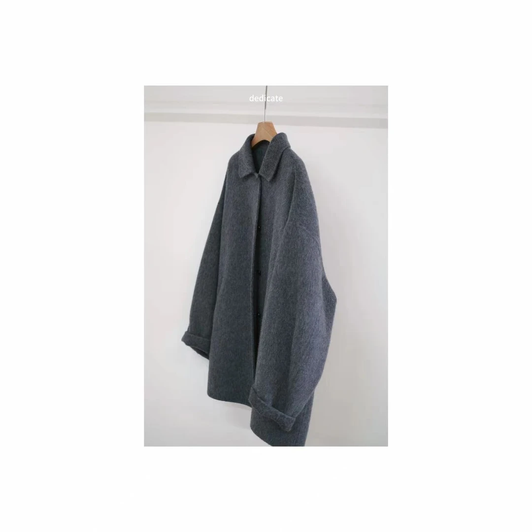 Dedicate献给原创女装/短款小翻领气质款呢子大衣/