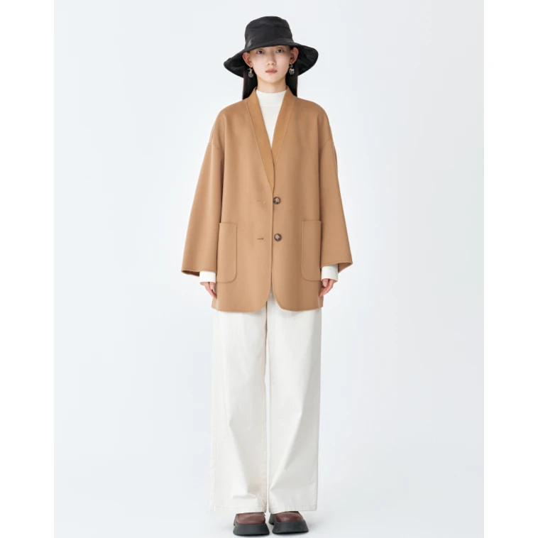 【米儿精选】AUM/噢姆休闲百搭时尚纯色外套MADE4012D