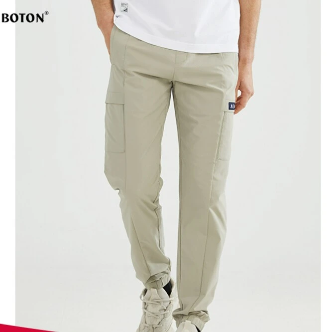 Boton/波顿新款男士纯色户外运动休闲高端工装裤子春夏百搭休闲裤