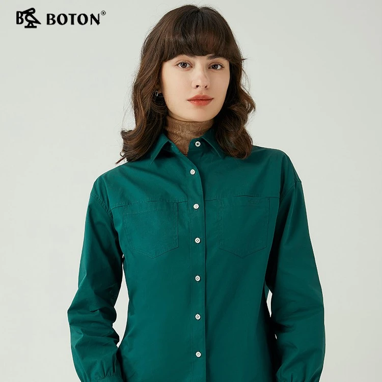Boton/波顿新款女装长袖衬衣商务通勤休闲气质高端女士衬衫上衣