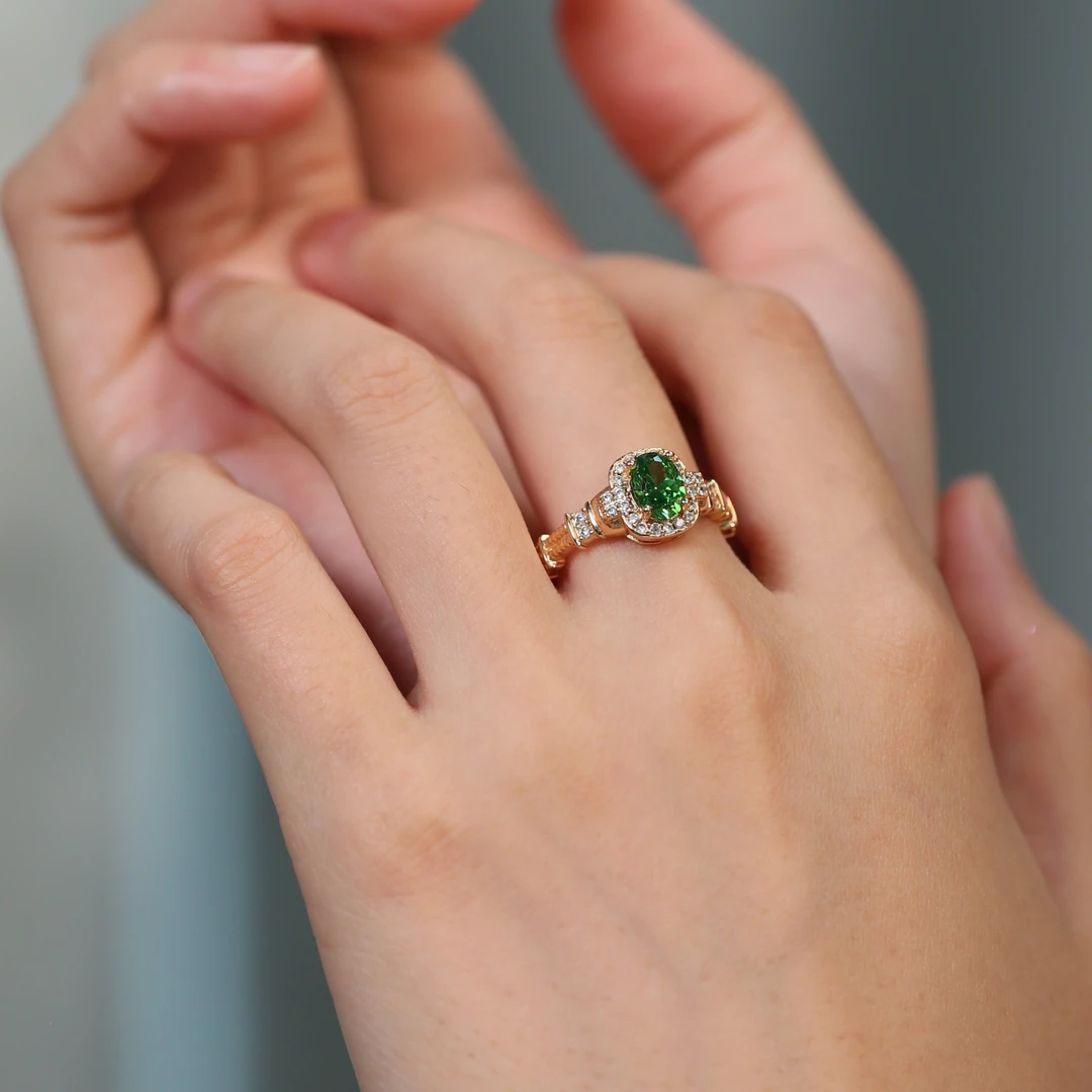 金杰福【星夜】1克拉 薰衣草皇家蓝意大利工艺时尚百搭戒指