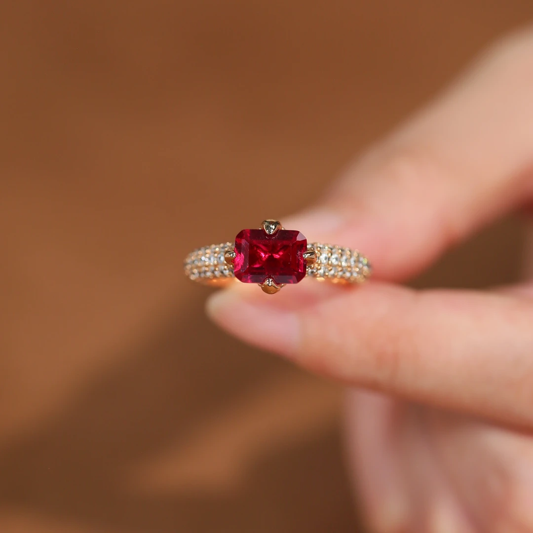 金杰福【半壁江山】2克拉意大利工艺时尚百搭戒指