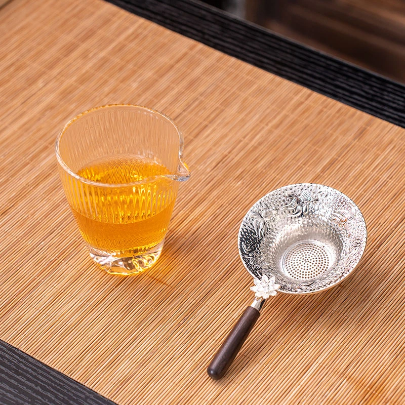 线纹雪山玻璃公道杯茶滤加厚透明公杯家用功夫茶具ZH1455