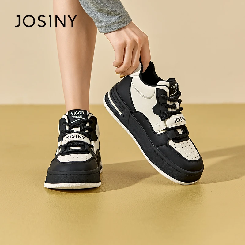 卓诗尼秋季厚底熊猫鞋小白鞋女2025新款巧克力黑白板鞋运动休闲鞋