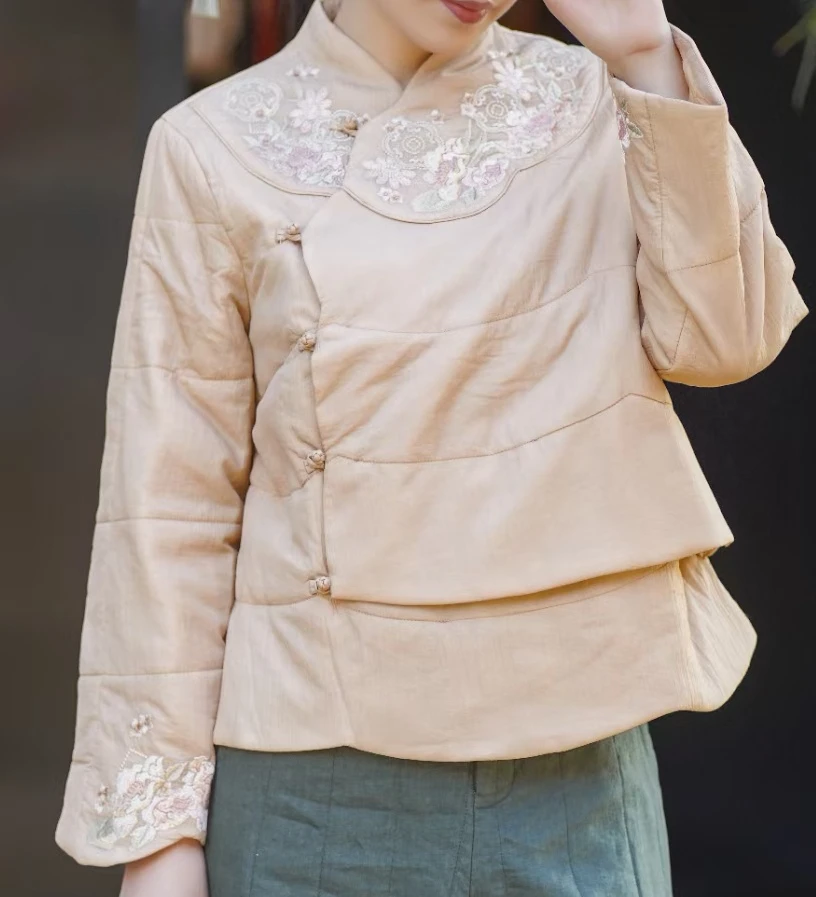 国风款刺绣小棉衣