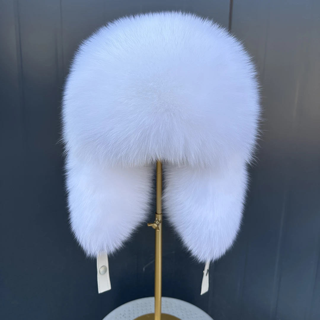 冬季加厚保暖全毛狐狸霸王帽护头护耳男女同款百搭时尚