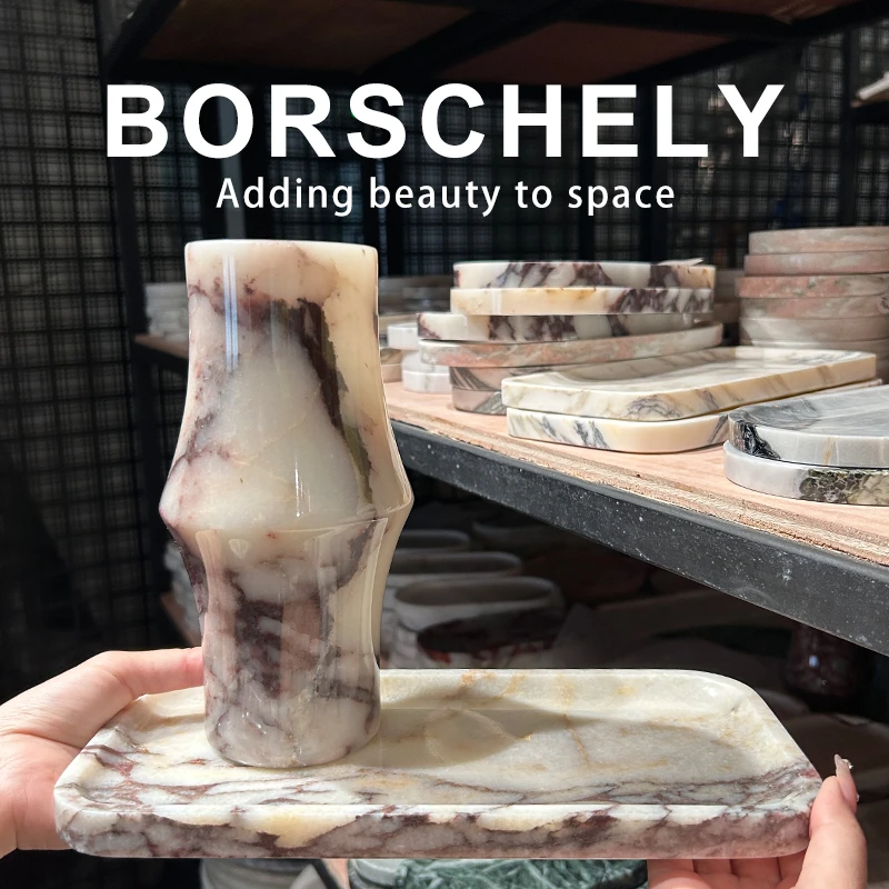 {直播间专属} BORSCHELY/宝石利 大理石玄关客厅摆件花瓶 高级ins