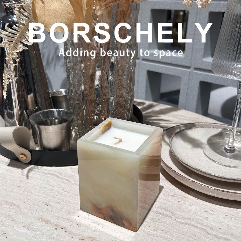 BORSCHELY/宝石利 天然大理石室内香薰蜡烛小众（宝格丽味道）