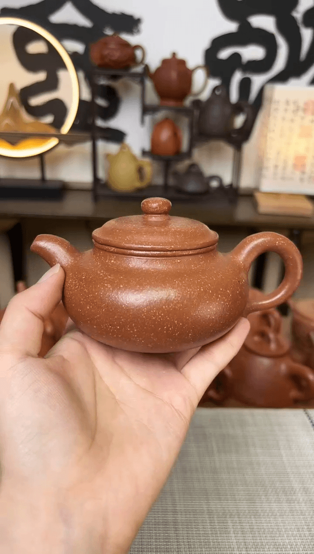 【闪购商品】段泥茶壶30目黄降坡仿古壶210CC