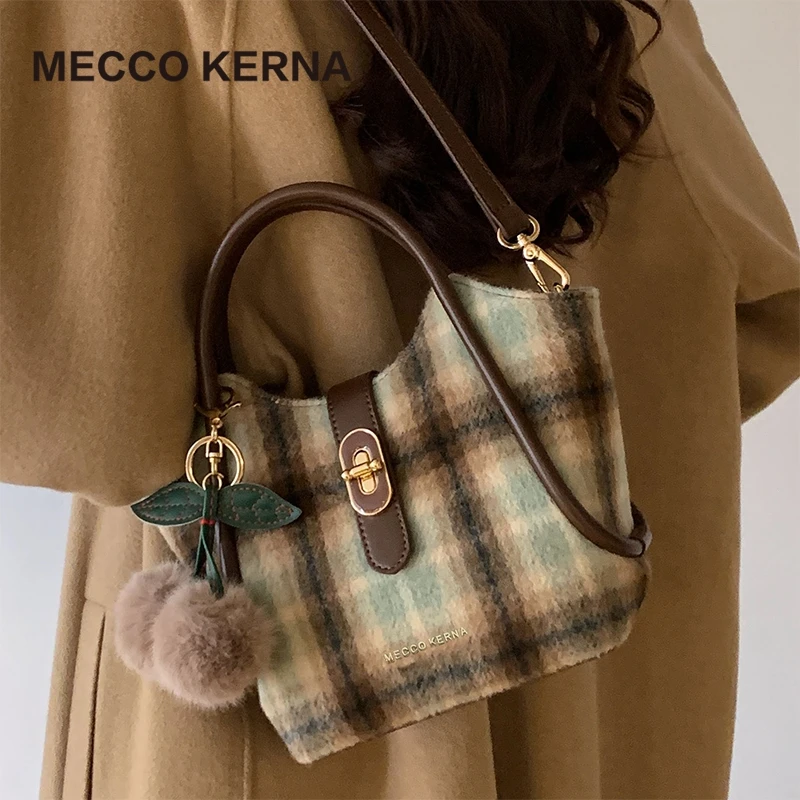MECCO KERNA樱桃园小托特包腋下毛呢小众手提单肩斜挎包MK31277