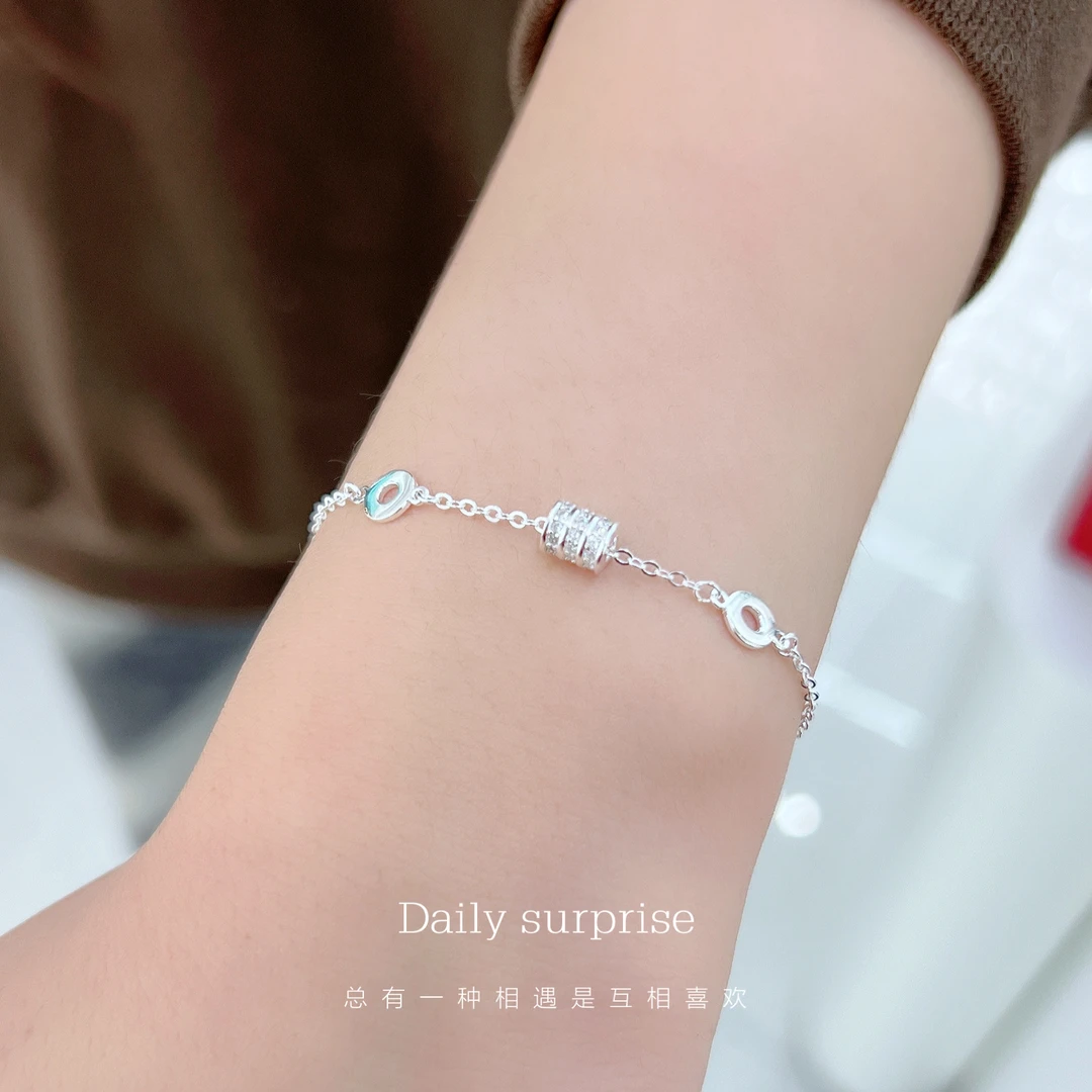 Dailysurprise 足银手链 足银990小蛮腰微镶手链