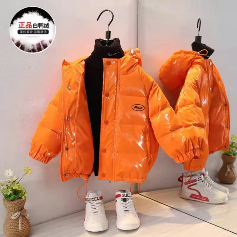 新款免洗儿童羽绒服加厚男女童小孩时尚外套