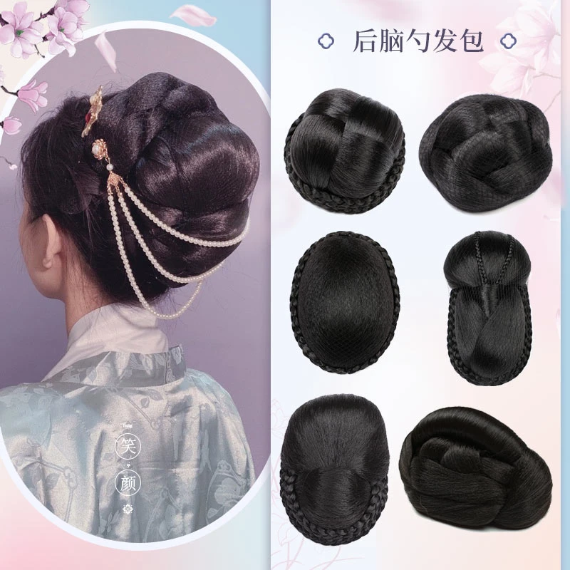 古装假发发包盘发汉服演出后脑勺发髻古风演出新娘造型秀禾垫发