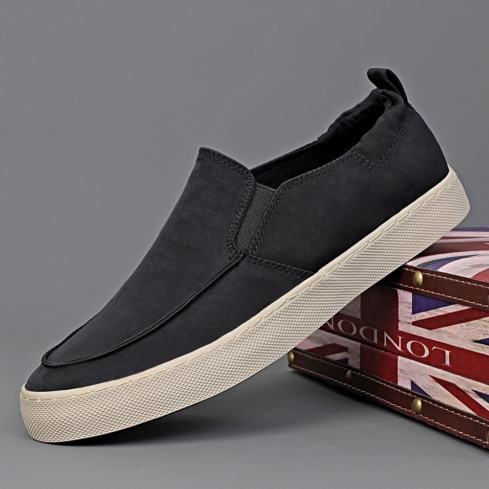 baoda/宝达男士透气套脚冰丝布鞋春季薄款百搭潮流软底板鞋24045