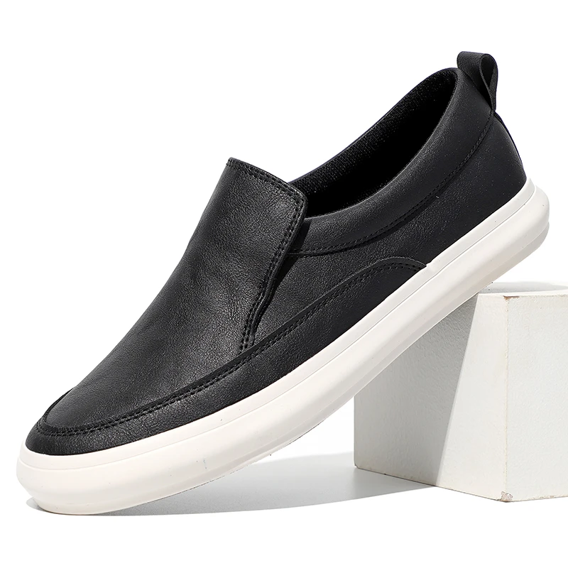 baoda/宝达春秋男士一脚蹬休闲皮鞋软底软面舒适百搭男鞋#22411