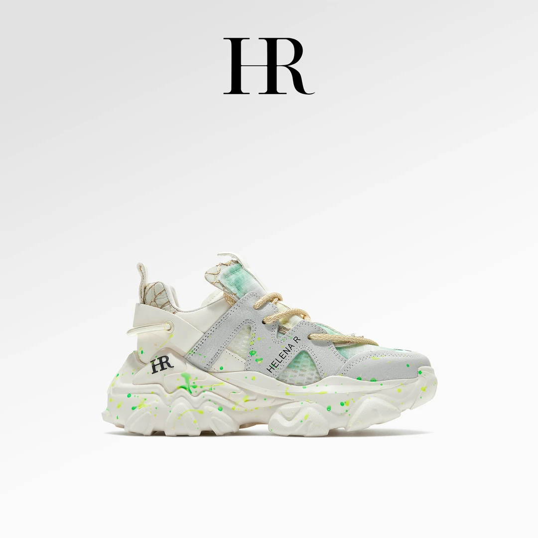 HR/赫莲娜厚底运动鞋女2024新款春夏透气舒适轻便软底减震跑步鞋