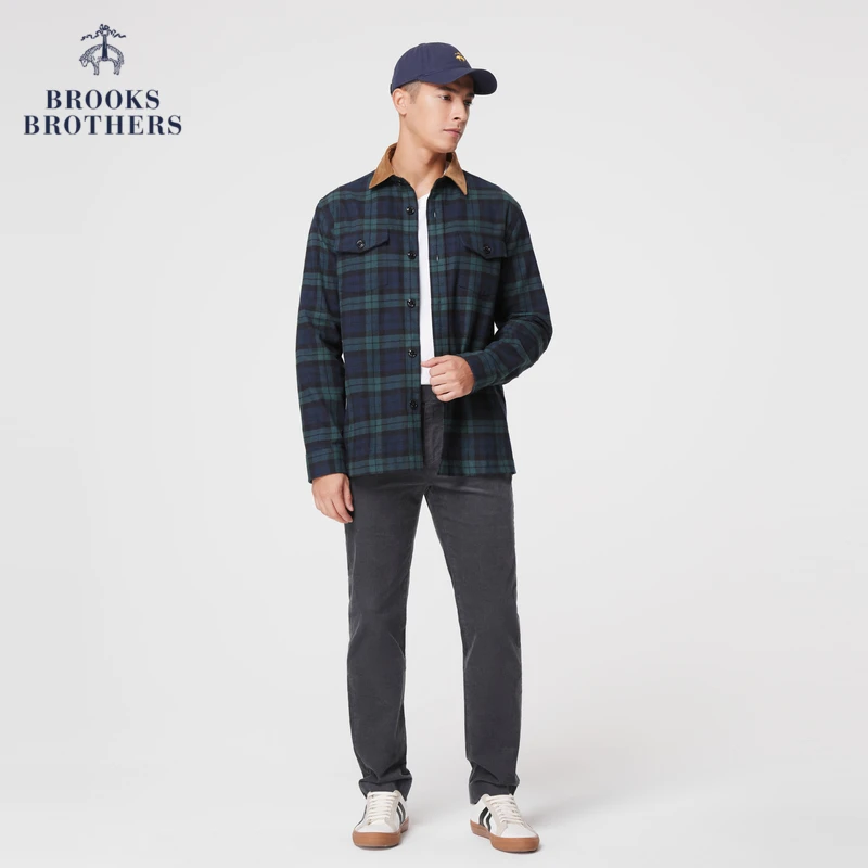 Brooks Brothers/布克兄弟男士灯芯绒弹力修身休闲长裤