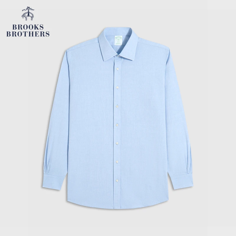 Brooks Brothers/布克兄弟男士25春易打理纯棉百搭正装衬衫