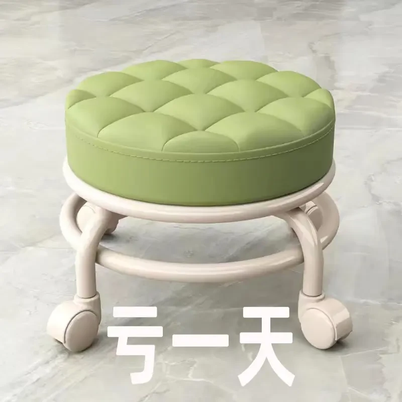 爆款小凳子家用滑轮凳子静音儿童座椅万向轮宝宝凳子旋转简约轻奢