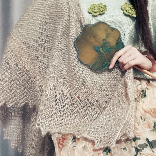 【华尔兹】材料包-亮马版 2股织-手工DIY编织-小亮片马海毛线1团