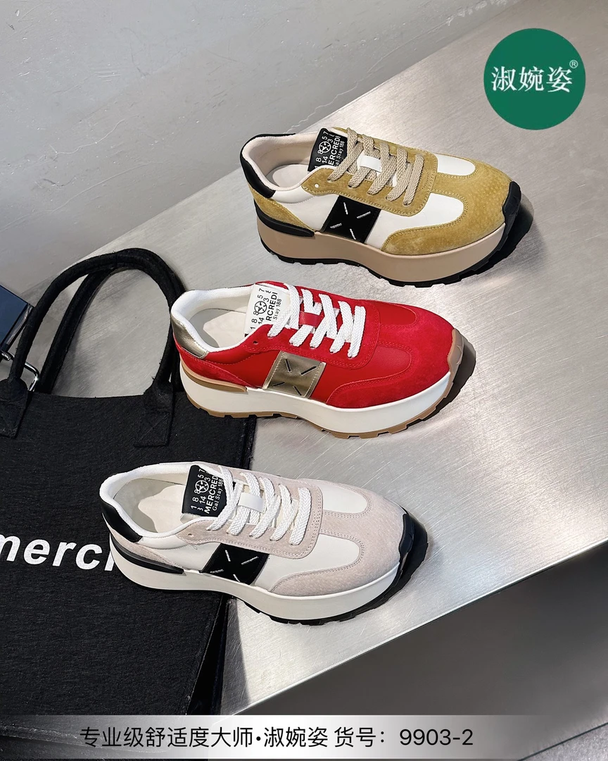 时尚休闲百搭小猫咪款阿甘运动鞋复古