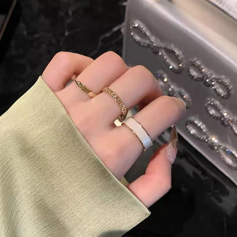 套装组合戒指女个性ins潮小众设计食指简约轻奢