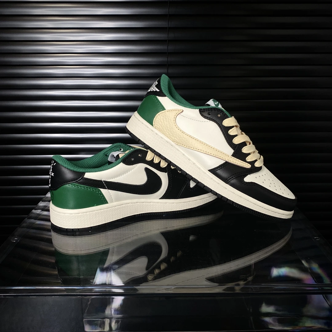 Nike 耐克 Air Jordan 1 Low  倒钩绿男女运动休闲鞋【定制球鞋】