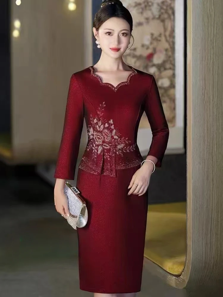 2025春季喜妈妈重工旗袍连衣裙