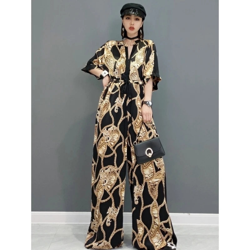 2025夏季新款连体衣裤韩版时尚套装休闲个性气质女