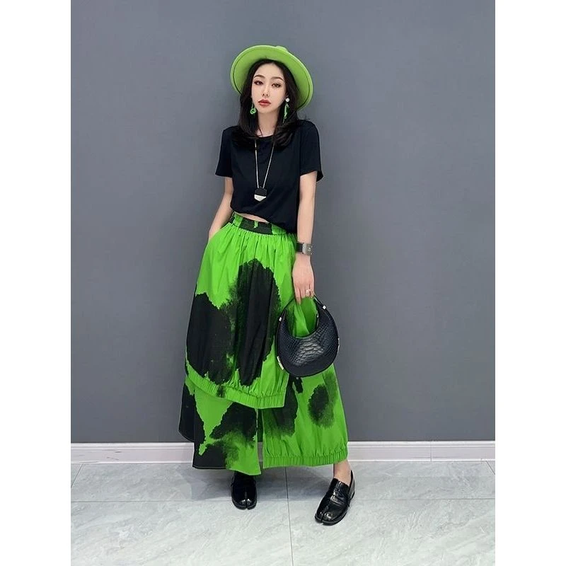 2025夏季新款韩版时尚假两件裙裤百搭显瘦休闲女装