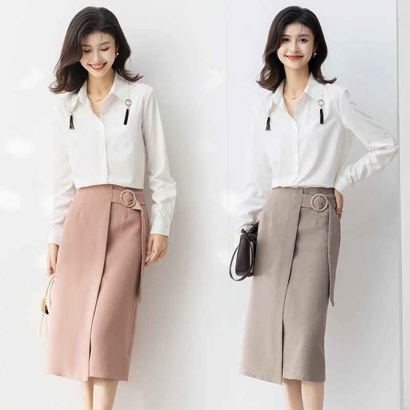 8862中长款高腰修身一步裙包臀裙时尚百搭通勤高档显瘦气质休闲裙