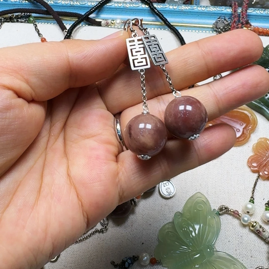 【闪购商品】石英质玉耳饰未镶嵌