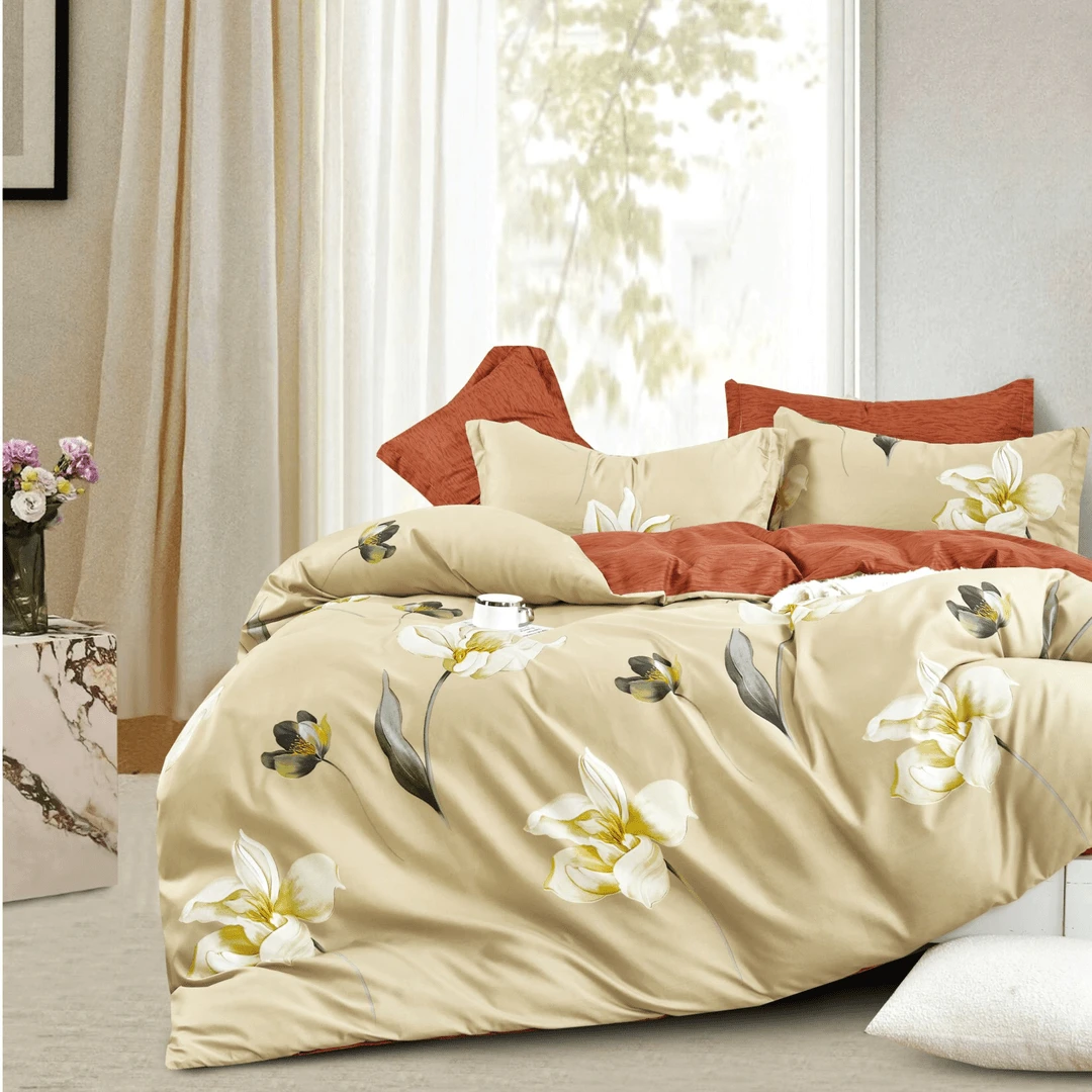 高支高密水洗斜纹棉床单【花仙子】