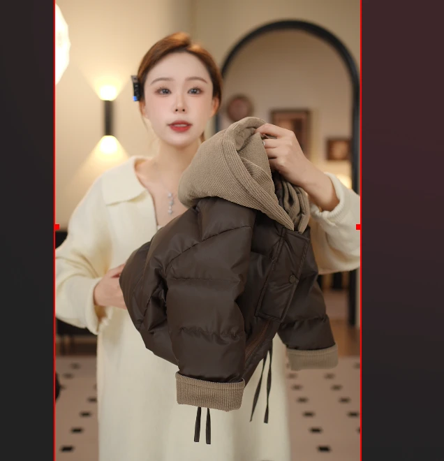 2024冬季新款连帽棉服外套时尚休闲宽松加厚保暖韩版百搭58616