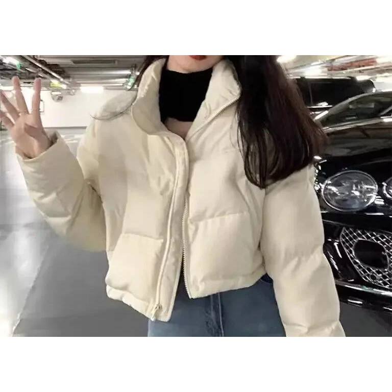 【当季爆款】小个子韩系白色短款立领羽服女冬季2023年新款衣外套厚