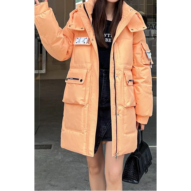 【当季爆款】特大码200斤胖MM羽绒服女冬季新款韩版宽松棉衣中长款