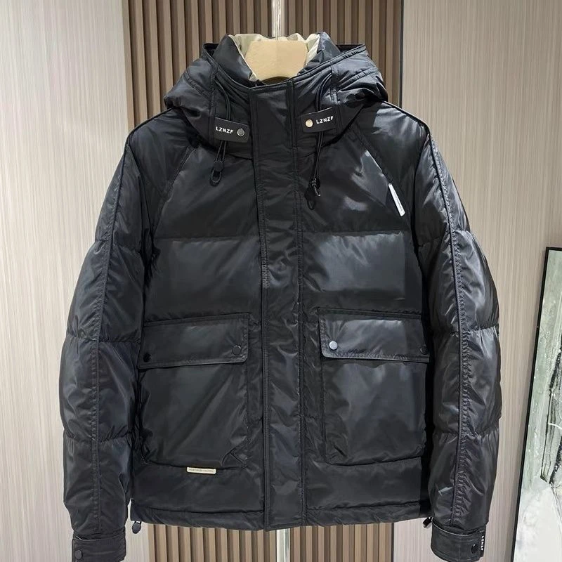 【当季爆款】当季爆款冬季免洗滑料羽绒服男潮流三防加厚上衣时尚短