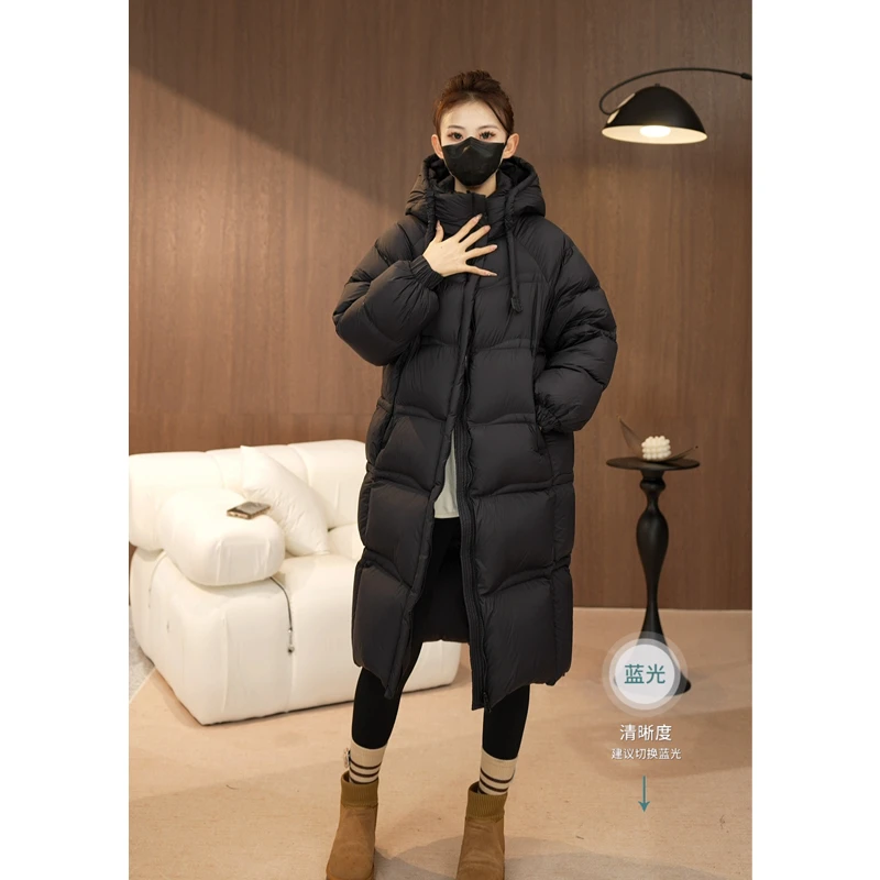 95新国标白鸭绒泡芙长款加厚羽绒服