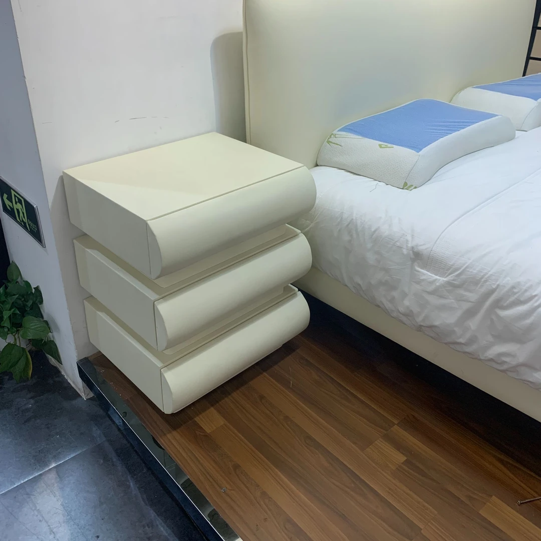 简欧宫庭《床头柜》99#轻奢简约床头柜全实木储物家用极简床头柜
