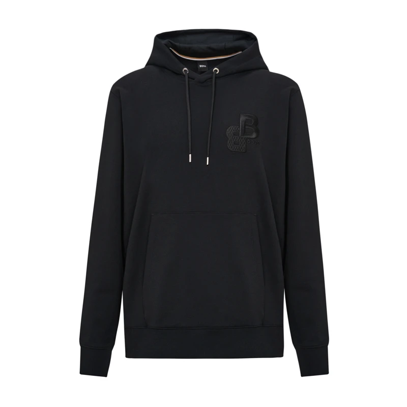 BOSS雨果博斯男士春秋新款时尚休闲刺绣标奢侈品高端套头连帽卫衣