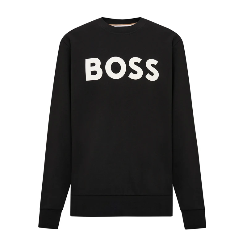 BOSS雨果博斯男士新款经典印花大标奢侈品高端圆领卫衣男时尚休闲