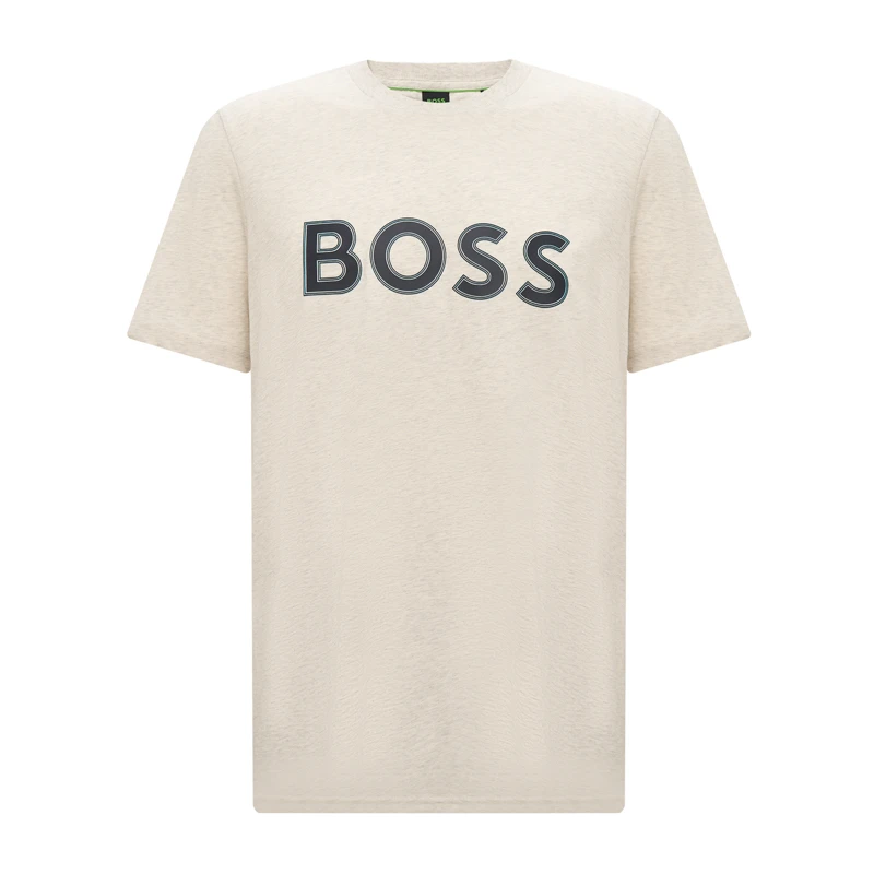 BOSS 雨果博斯男士印花运动休闲百搭圆领奢侈品短袖T恤舒适夏季